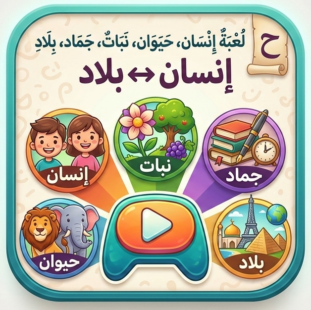 لعبة انسان حيوان جماد