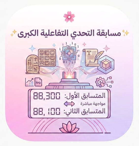 ✨ مسابقة التحدي التفاعلية الكبرى ✨